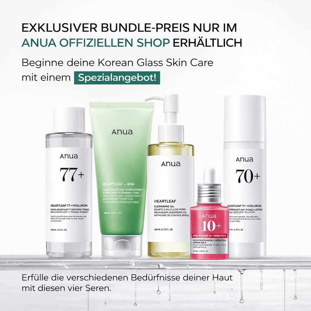 ANUA Heartleaf Hautpflege-System — wähle 5-teilig oder 9-teilig